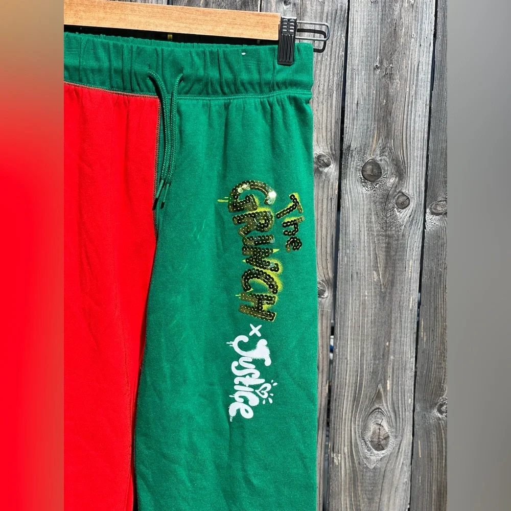Justice Girls Grinch Colorblocked Joggers